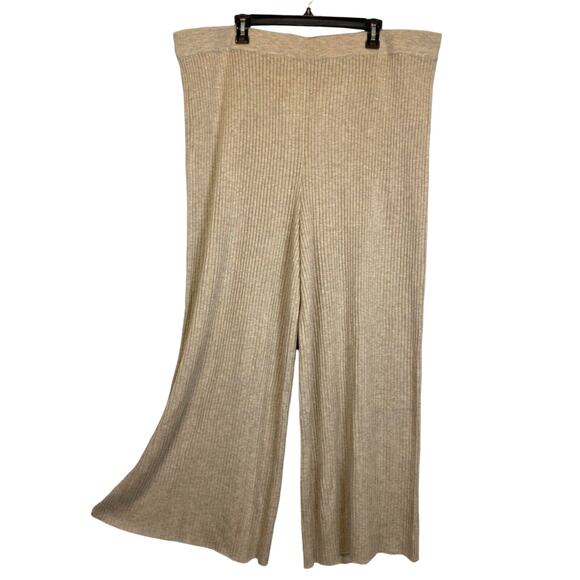 New The Drop Catalina Wide Leg Sweater Pant Women Sz 3X Pull-On Ribbed Comfort - Picture 4 of 15